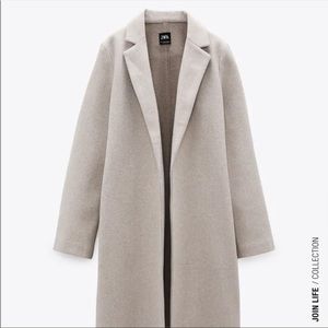 Zara coat with lapel collar
